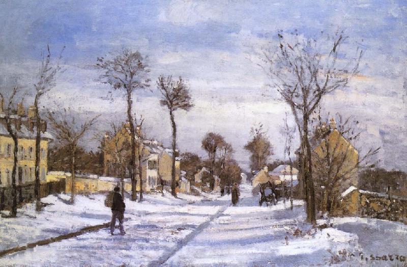 Camille Pissarro Lu Xian floating snow road Germany oil painting art